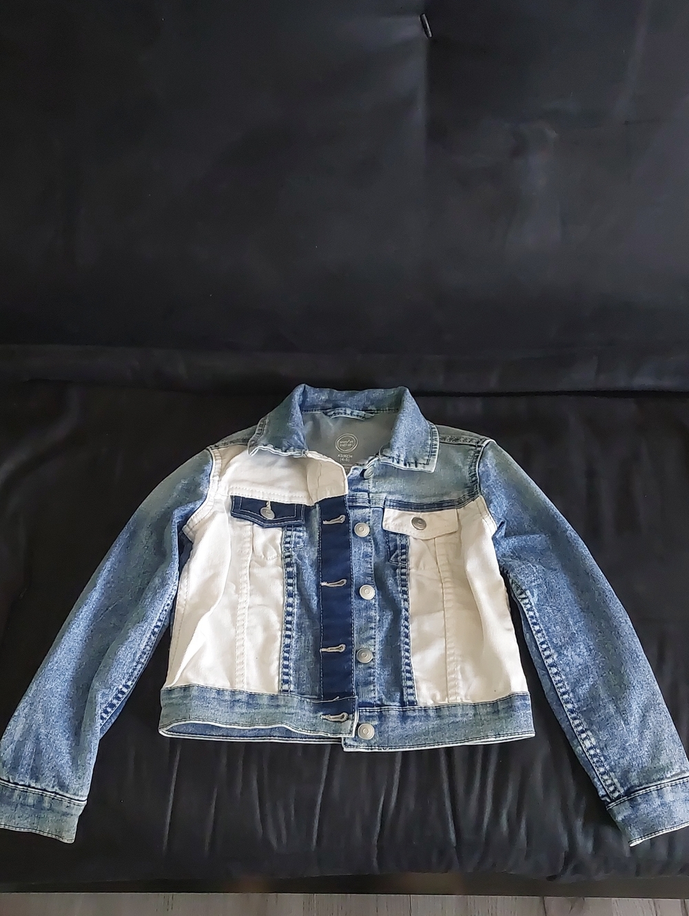 wonder nation Two-Tone Blue & White Denim Jacket for Kids